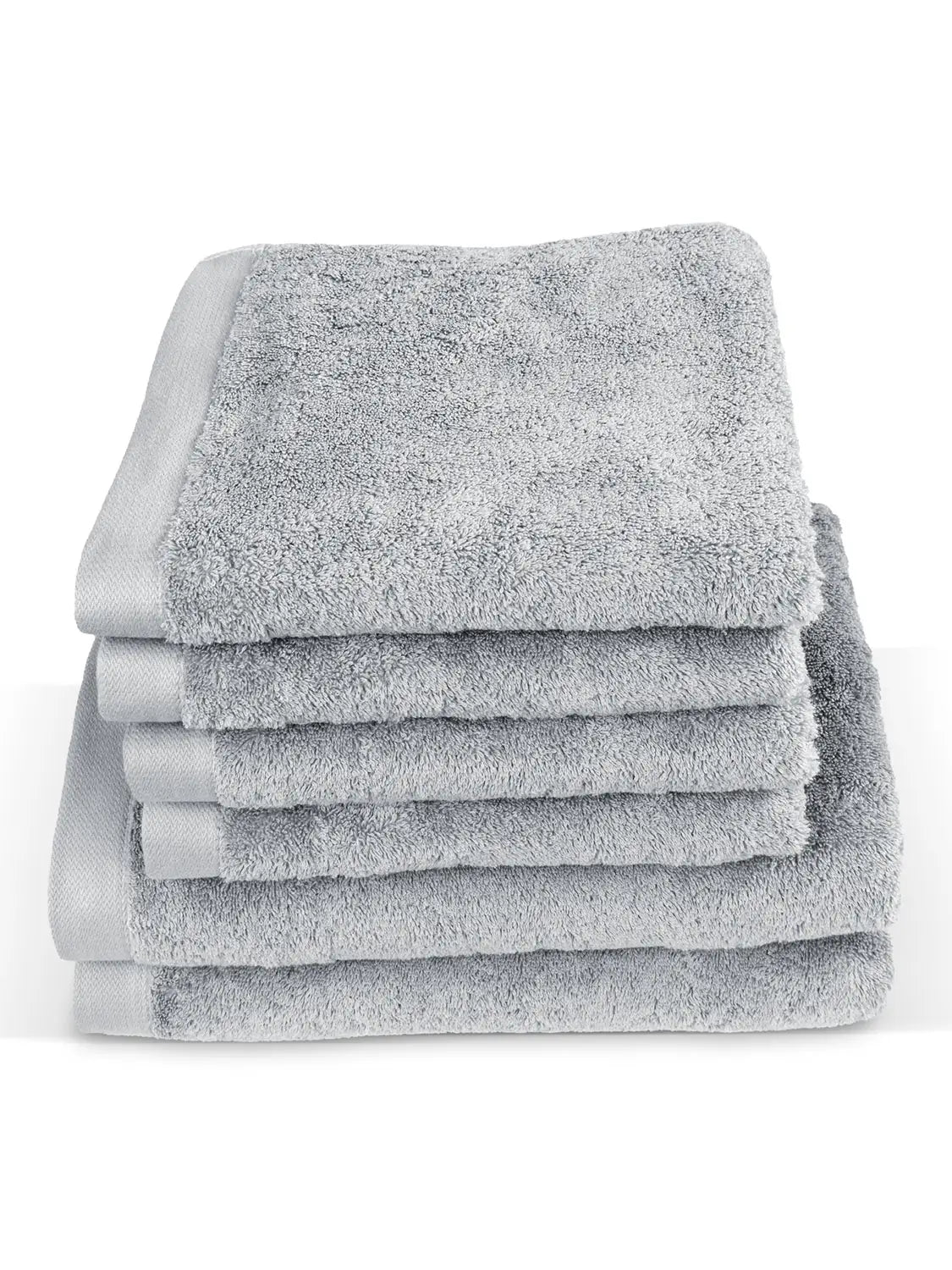 6er Set Pura Silbergrau 2x Duschtuch + 4x Handtuch
