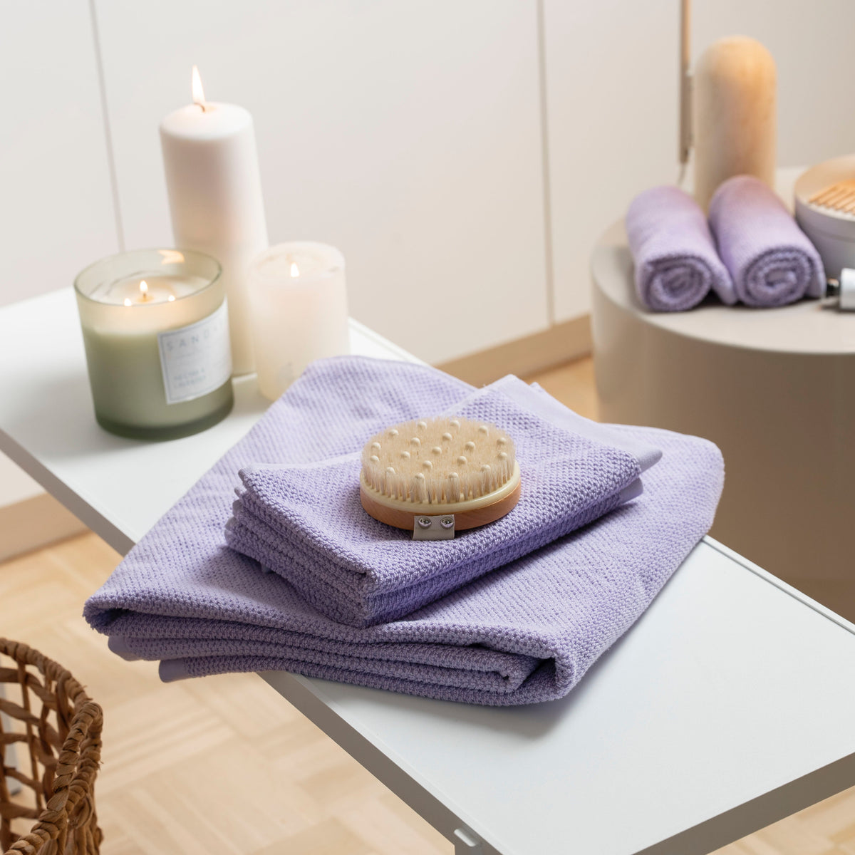 Gästehandtuch 5er Set Spa Lavendel