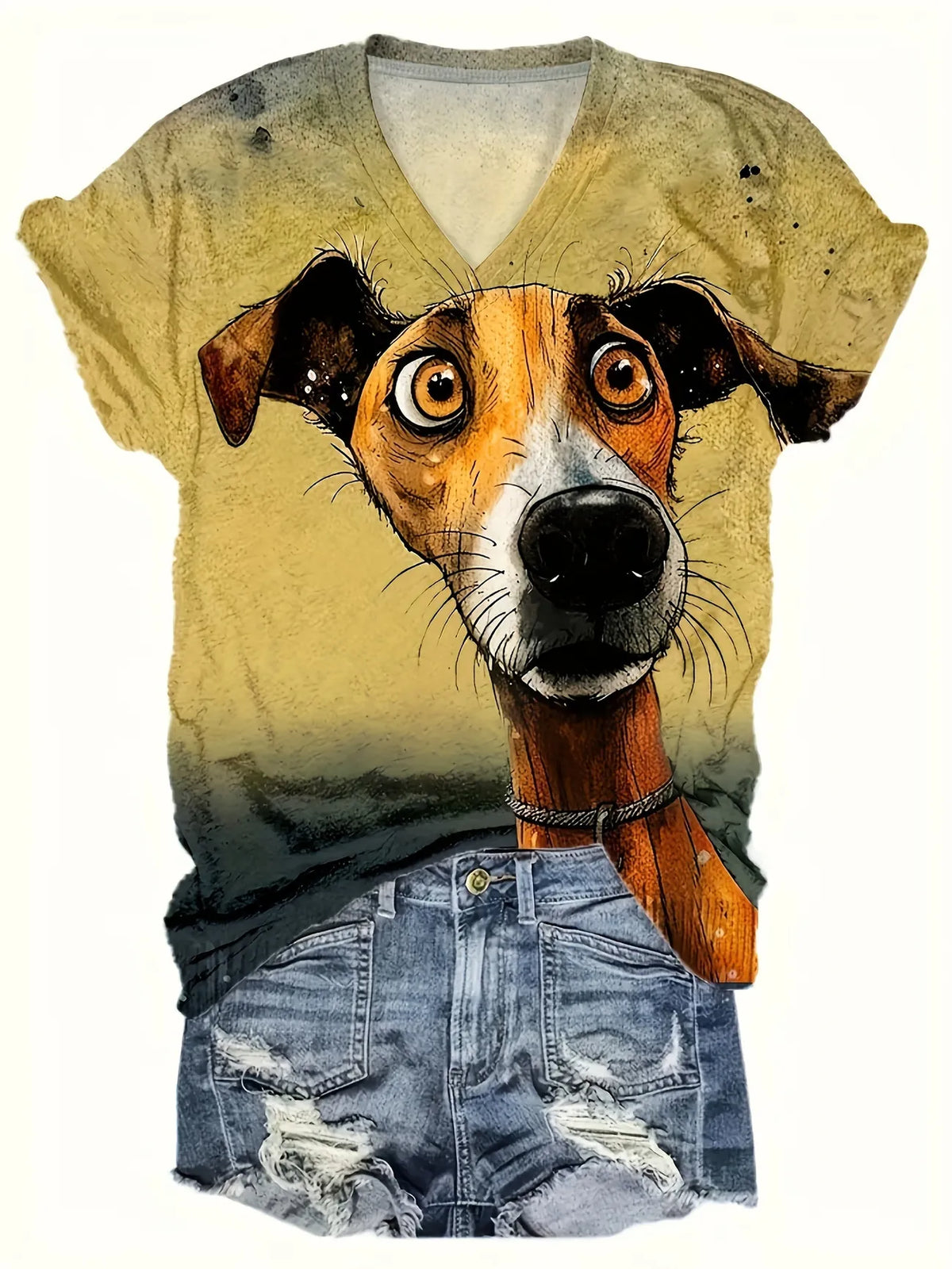 V-neck shirt (greyhound)