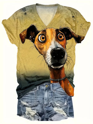 V-neck shirt (greyhound)