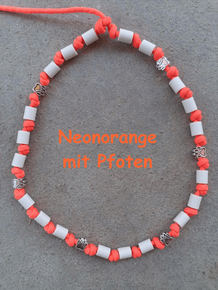 EM Band Neonorange mit Pfoten
