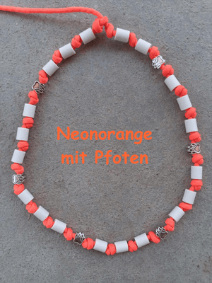 EM Band Neonorange mit Pfoten
