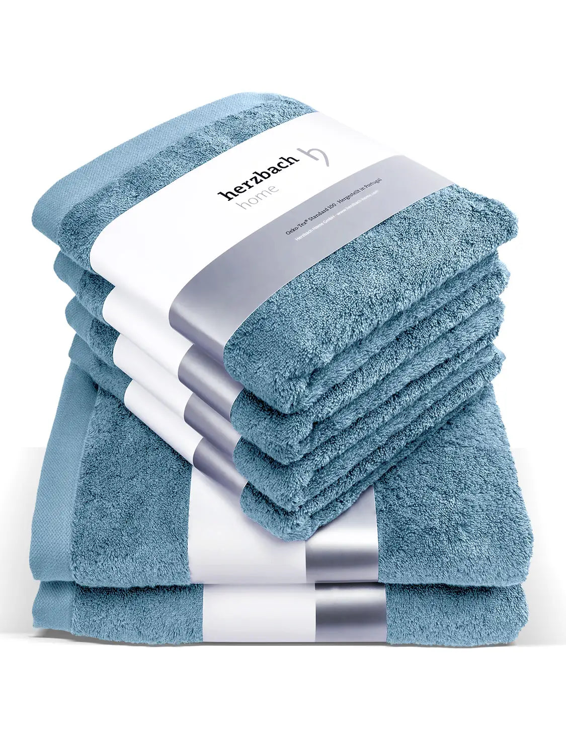 6er Set Pura Blau 2x Duschtuch + 4x Handtuch