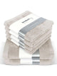 6er Set Pura Sandgrau 2x Duschtuch + 4x Handtuch