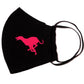 Maske Galgo Pink auf Schwarz