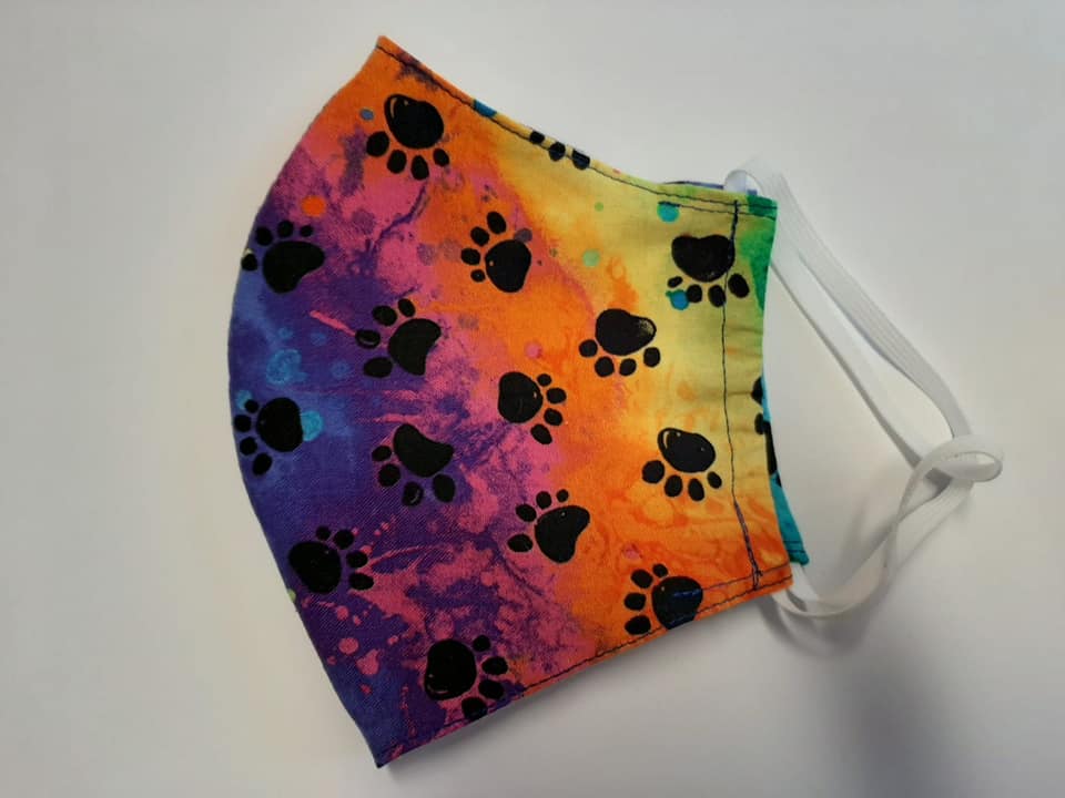 Maske Regenbogen Pfoten 2