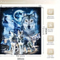 Shower curtain (wolf motif) 
