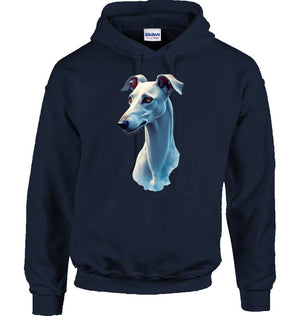 Hooded hoodie with greyhound motif (unisex) 