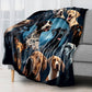 Flauschige Kuscheldecken Flanell / Tagesdecken diverse Tiermotive (Hund, Wolf, etc)