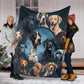 Flauschige Kuscheldecken Flanell / Tagesdecken diverse Tiermotive (Hund, Wolf, etc)