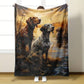 Flauschige Kuscheldecken Flanell / Tagesdecken diverse Tiermotive (Hund, Wolf, etc)