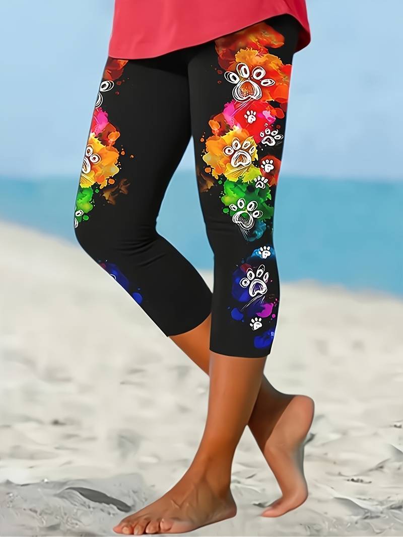 Leggings with paw design