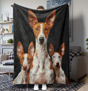 Fluffy flannel blankets / bedspreads with various animal motifs (dog, wolf, etc.)