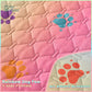 Waterproof bedspread / throw with reverse (paw motifs)