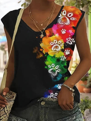 Tank Top (Colorful Paws)