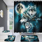 Bathroom set (wolf motif)