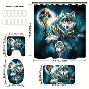 Bathroom set (wolf motif)