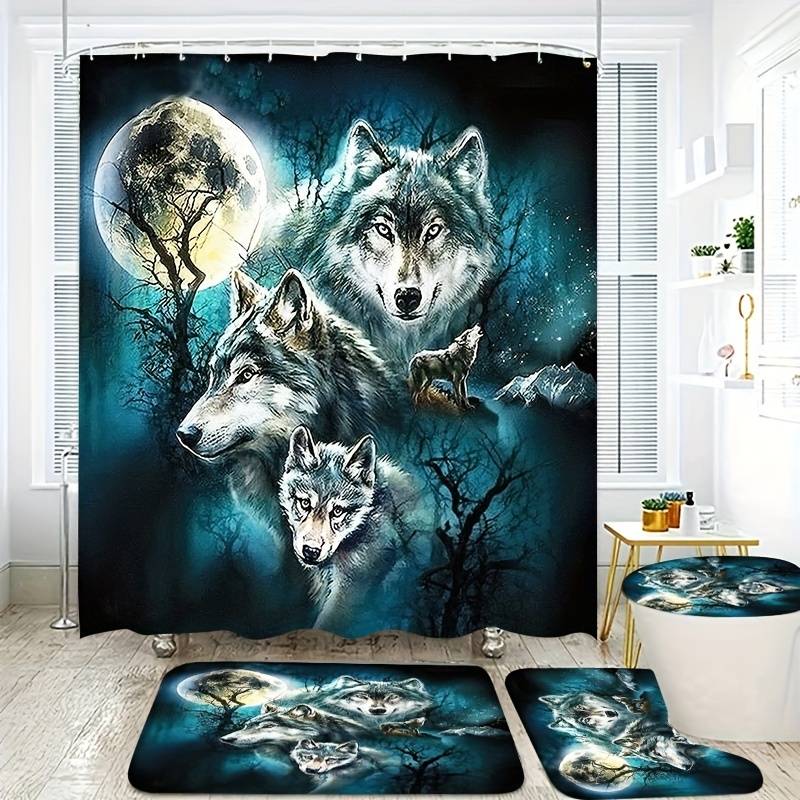 Bathroom set (wolf motif)