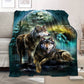 Flauschige Kuscheldecken Flanell / Tagesdecken diverse Tiermotive (Hund, Wolf, etc)