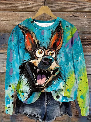 Thin sweatshirt round neck (Wolfhound)
