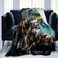 Flauschige Kuscheldecken Flanell / Tagesdecken diverse Tiermotive (Hund, Wolf, etc)